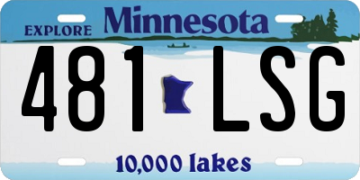 MN license plate 481LSG