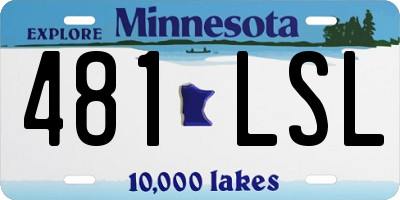MN license plate 481LSL