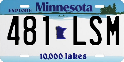 MN license plate 481LSM