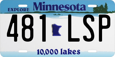 MN license plate 481LSP