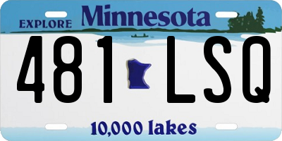MN license plate 481LSQ