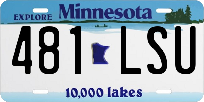 MN license plate 481LSU
