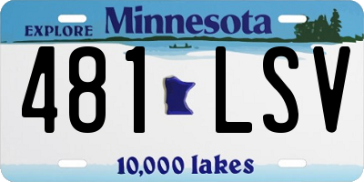 MN license plate 481LSV