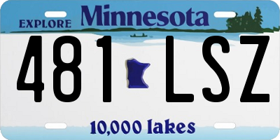 MN license plate 481LSZ