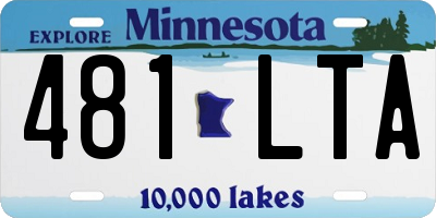 MN license plate 481LTA