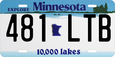 MN license plate 481LTB