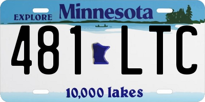MN license plate 481LTC