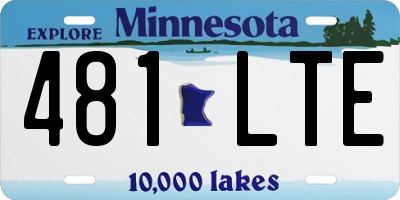 MN license plate 481LTE