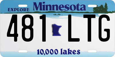 MN license plate 481LTG