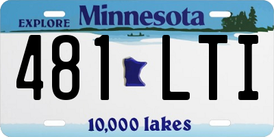MN license plate 481LTI