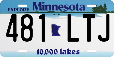MN license plate 481LTJ