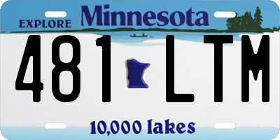 MN license plate 481LTM