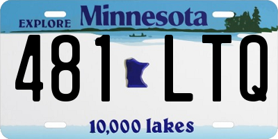 MN license plate 481LTQ