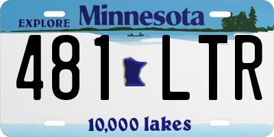 MN license plate 481LTR