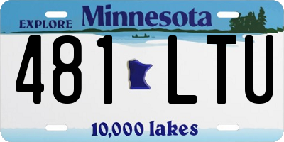 MN license plate 481LTU