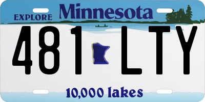 MN license plate 481LTY