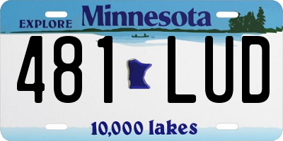 MN license plate 481LUD