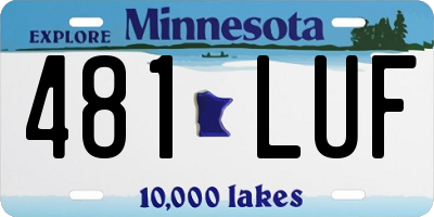 MN license plate 481LUF