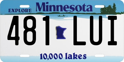MN license plate 481LUI