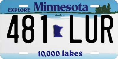 MN license plate 481LUR