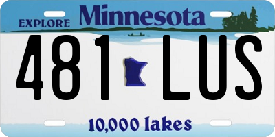 MN license plate 481LUS