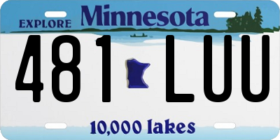 MN license plate 481LUU