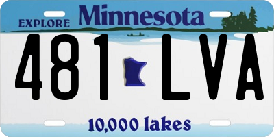 MN license plate 481LVA