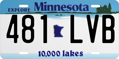 MN license plate 481LVB
