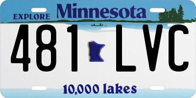 MN license plate 481LVC