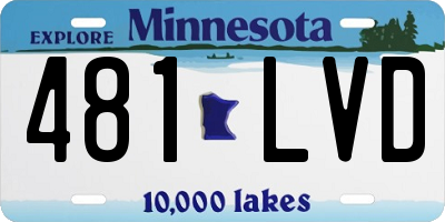 MN license plate 481LVD