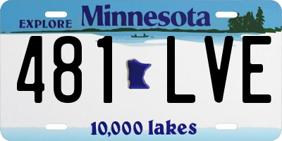 MN license plate 481LVE