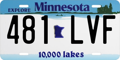 MN license plate 481LVF