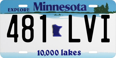 MN license plate 481LVI