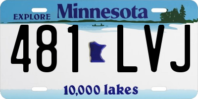 MN license plate 481LVJ