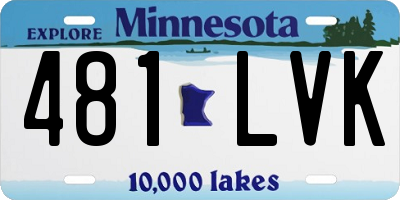 MN license plate 481LVK