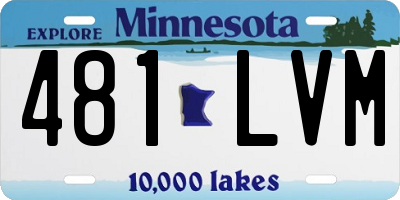 MN license plate 481LVM