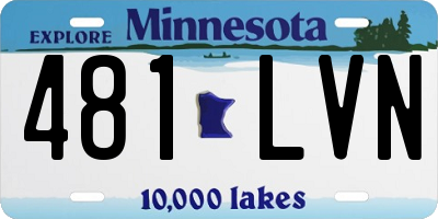 MN license plate 481LVN