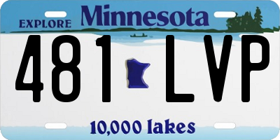 MN license plate 481LVP