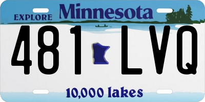 MN license plate 481LVQ
