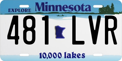 MN license plate 481LVR
