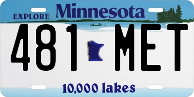 MN license plate 481MET