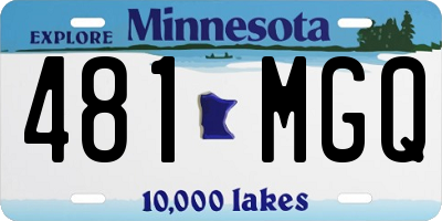 MN license plate 481MGQ