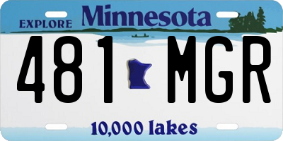 MN license plate 481MGR