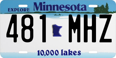 MN license plate 481MHZ