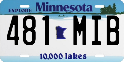 MN license plate 481MIB