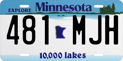 MN license plate 481MJH