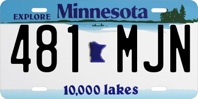 MN license plate 481MJN