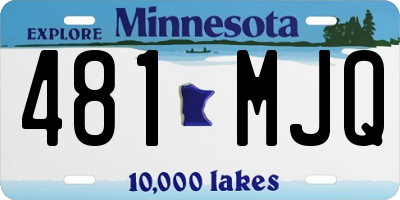 MN license plate 481MJQ