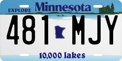 MN license plate 481MJY