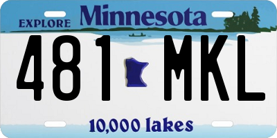 MN license plate 481MKL